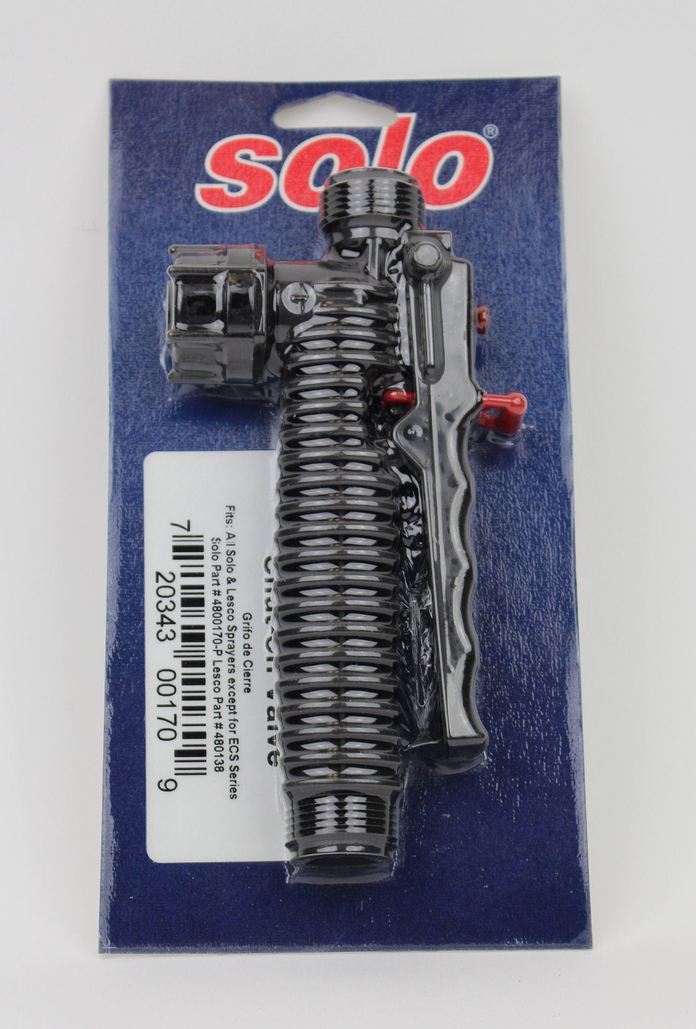 Solo lock-on lock-off mechanism provides safer, more comfortable spraying.