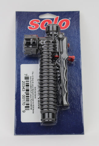 Solo lock-on lock-off mechanism provides safer, more comfortable spraying.