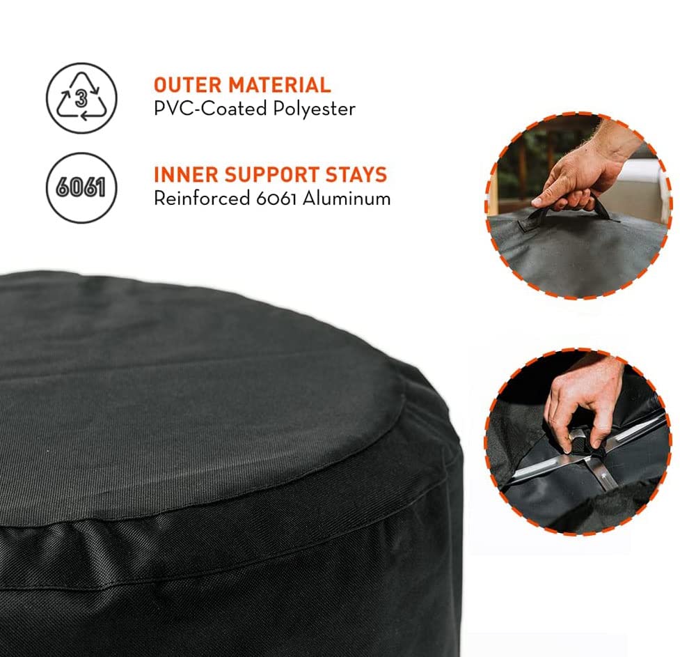 Solo Stove Bonfire Shelter aluminum-reinforced design provides durable outdoor protection