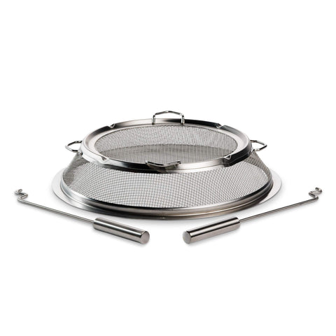 Solo Stove Bonfire Shield on a fire pit protects from sparks and embers for safer outdoor gatherings.