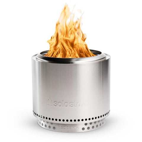 Solo Stove Bonfire with Stand front view shows smokeless warmth for outdoor gatherings