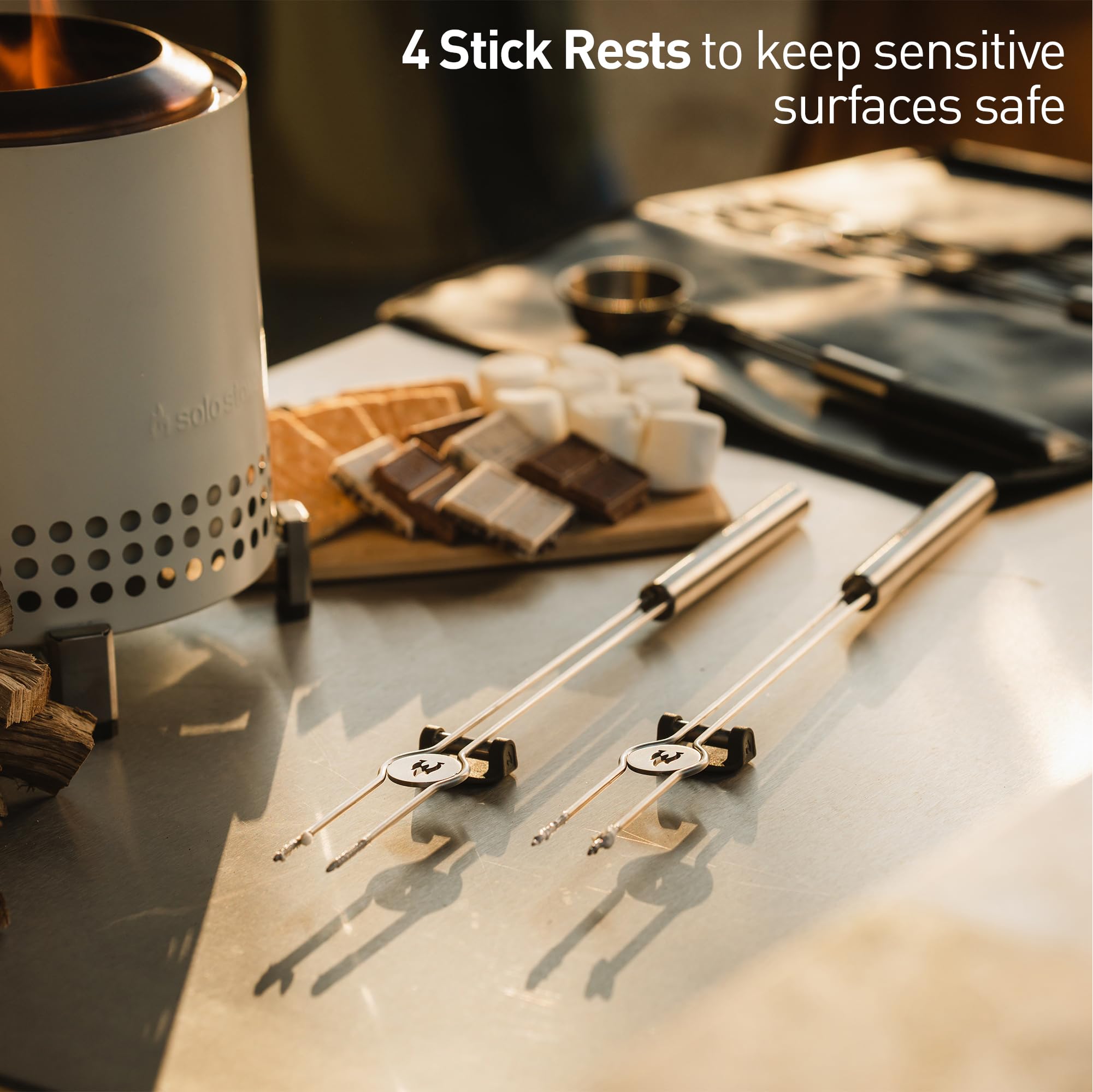 Solo Stove Mesa Accessory Pack tabletop setup for quick gatherings.