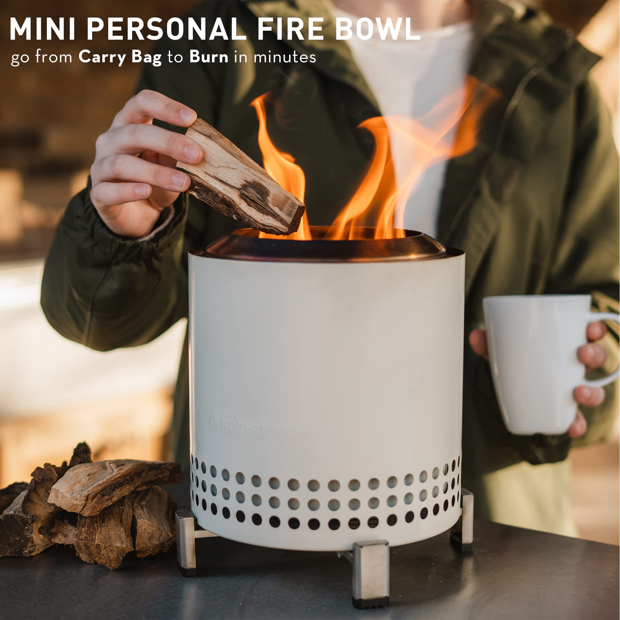 Evening camping setup featuring Mesa XL for smokeless comfort.