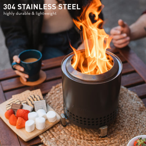 Patio scene with Mesa XL providing warm ambiance.