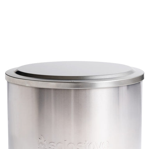 Solo Stove Yukon Lid durable 304 stainless steel construction withstands weather.