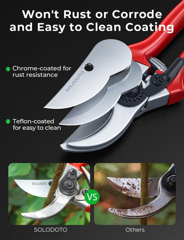 SOLODOTO patented coil spring action makes pruning effortless