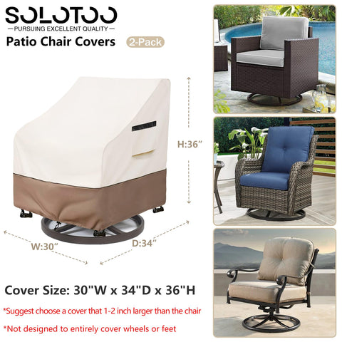 SoloToo elastic-hem chair cover ensuring a snug fit on windy days.