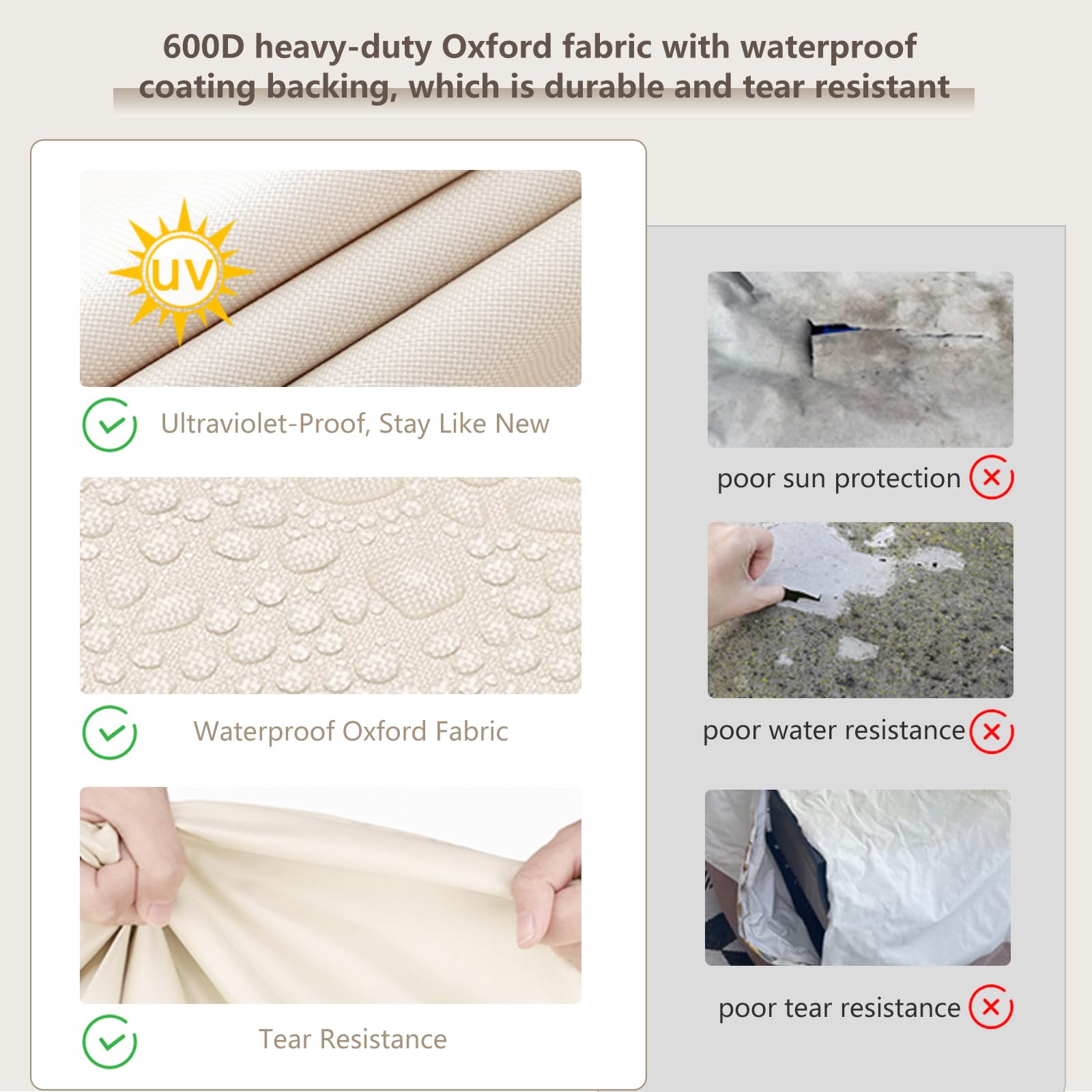 SoloToo grab handles enable easy removal and quick storage of covers.