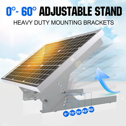 SOLPERK 60-degree adjustable mounting bracket ready for sun angle
