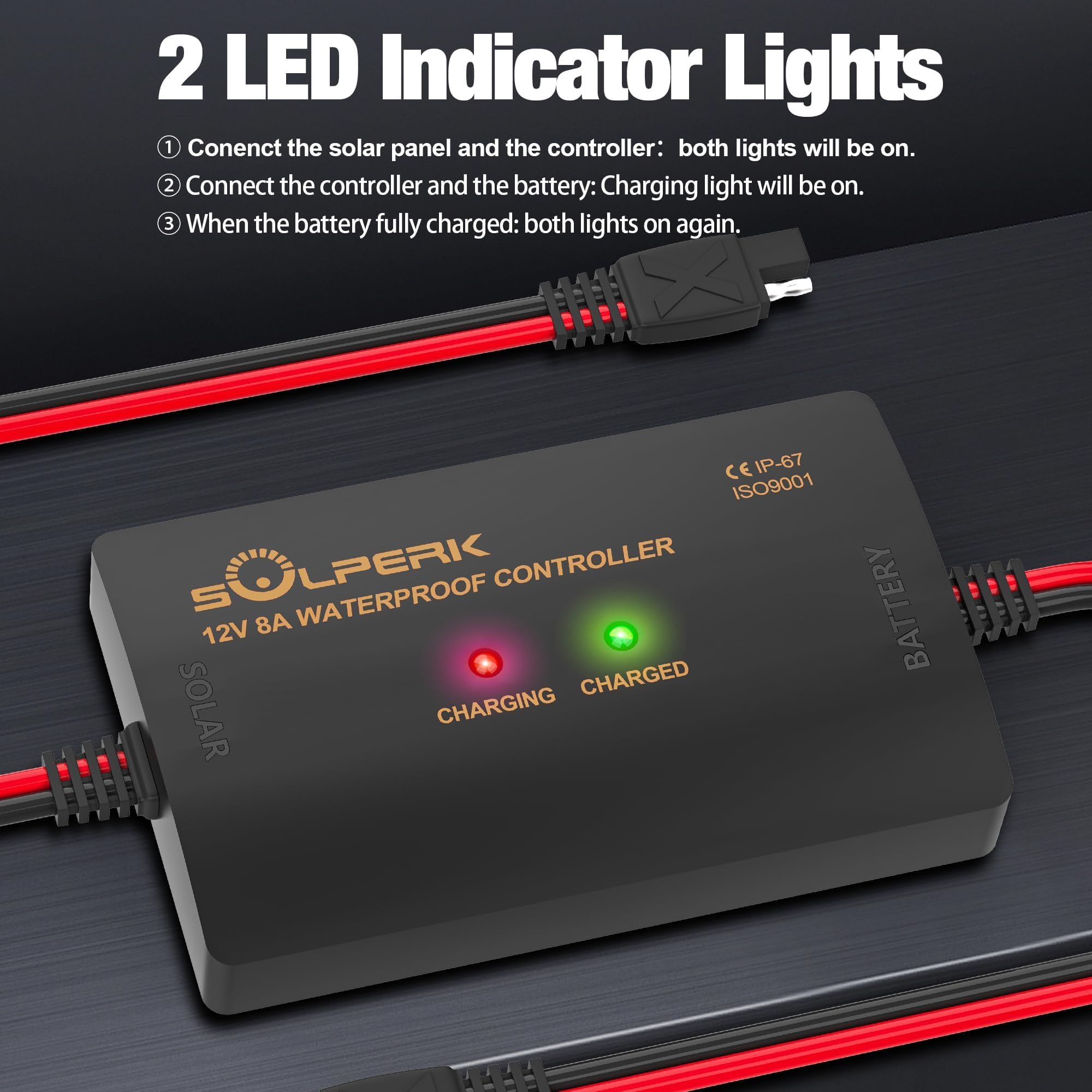 SOLPERK uses a simple SAE connector for quick setup.