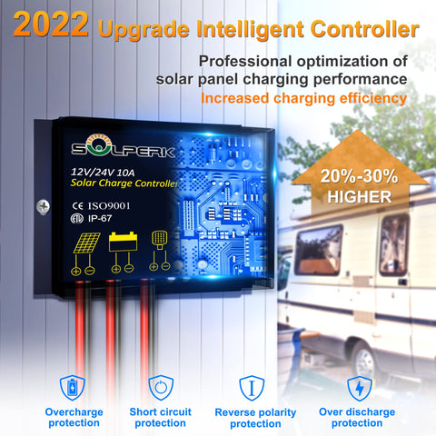 SOLPERK IP65 smart controller ensures safe, efficient battery maintenance.