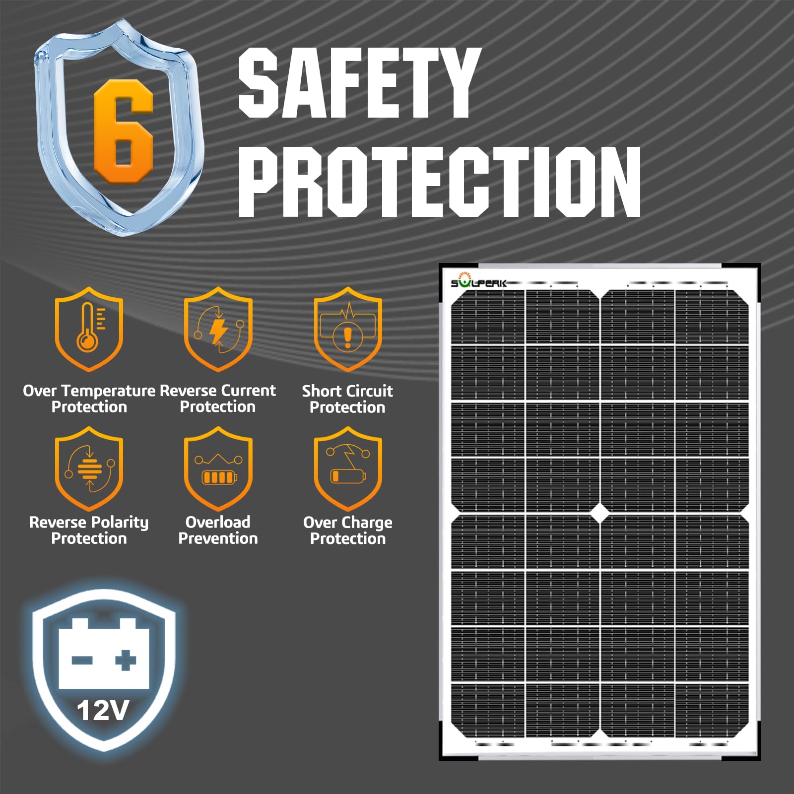 SOLPERK MPPT controller optimizes charging for better battery care.