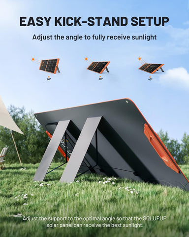 SOLUPUP 100W panel IP65 ETFE coating for rugged outdoor use.