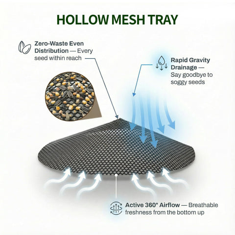 Solution4Patio Bird Feeder easy-clean fill design simplifies refills.