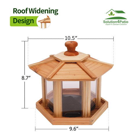 Solution4Patio Bird Feeder hexagon gazebo design complements outdoor spaces.