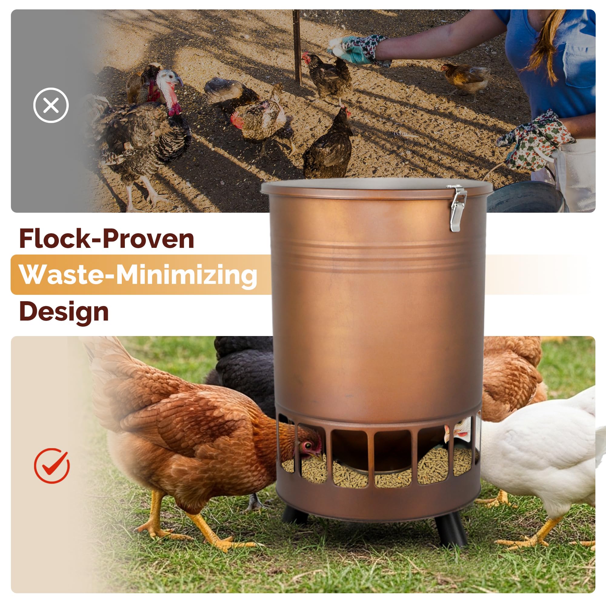 Solution4Patio chick-friendly low-profile design enables safe access for chicks.