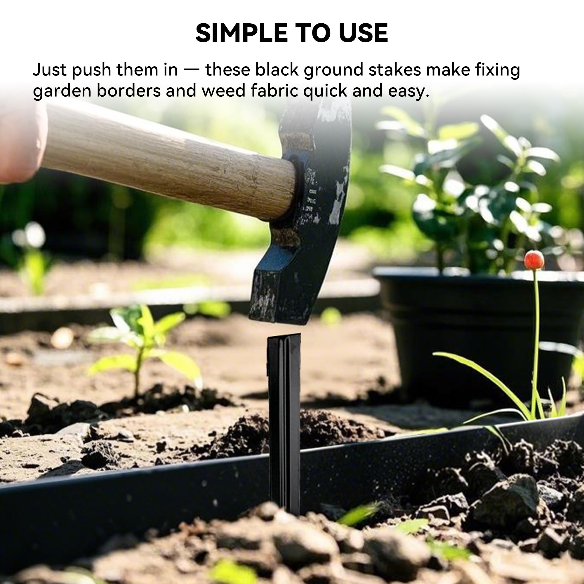 Solution4Patio easy-install stakes with 30-degree bottom for simple hammering