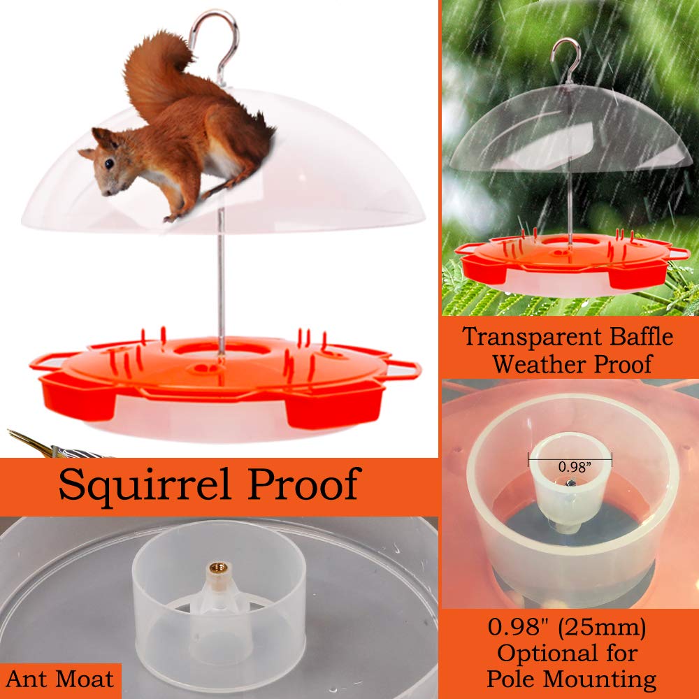 Solution4Patio grape jelly-tray provides easy access for backyard birds