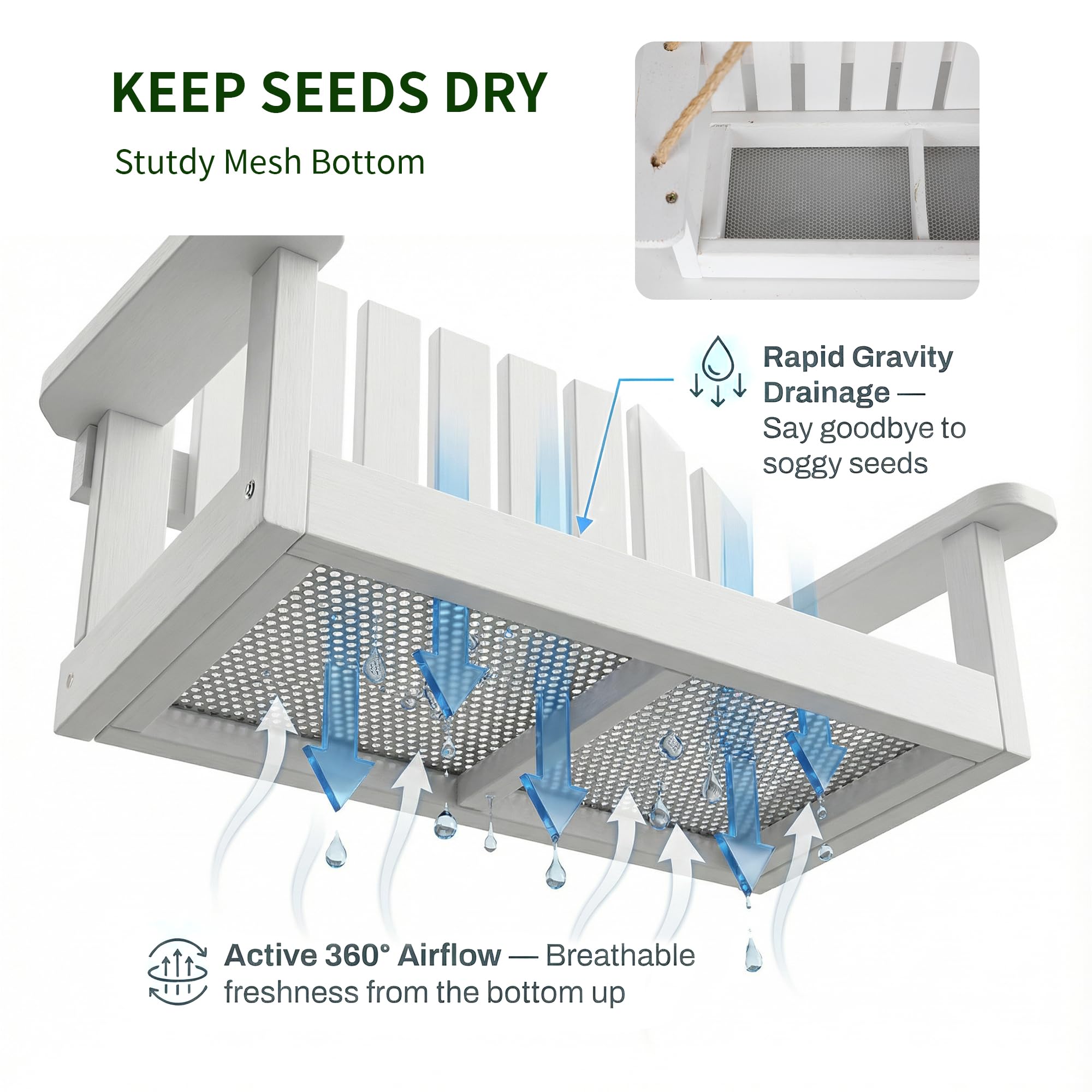 Solution4Patio handcrafted wood bird feeder emphasizes natural varnish and outdoor durability