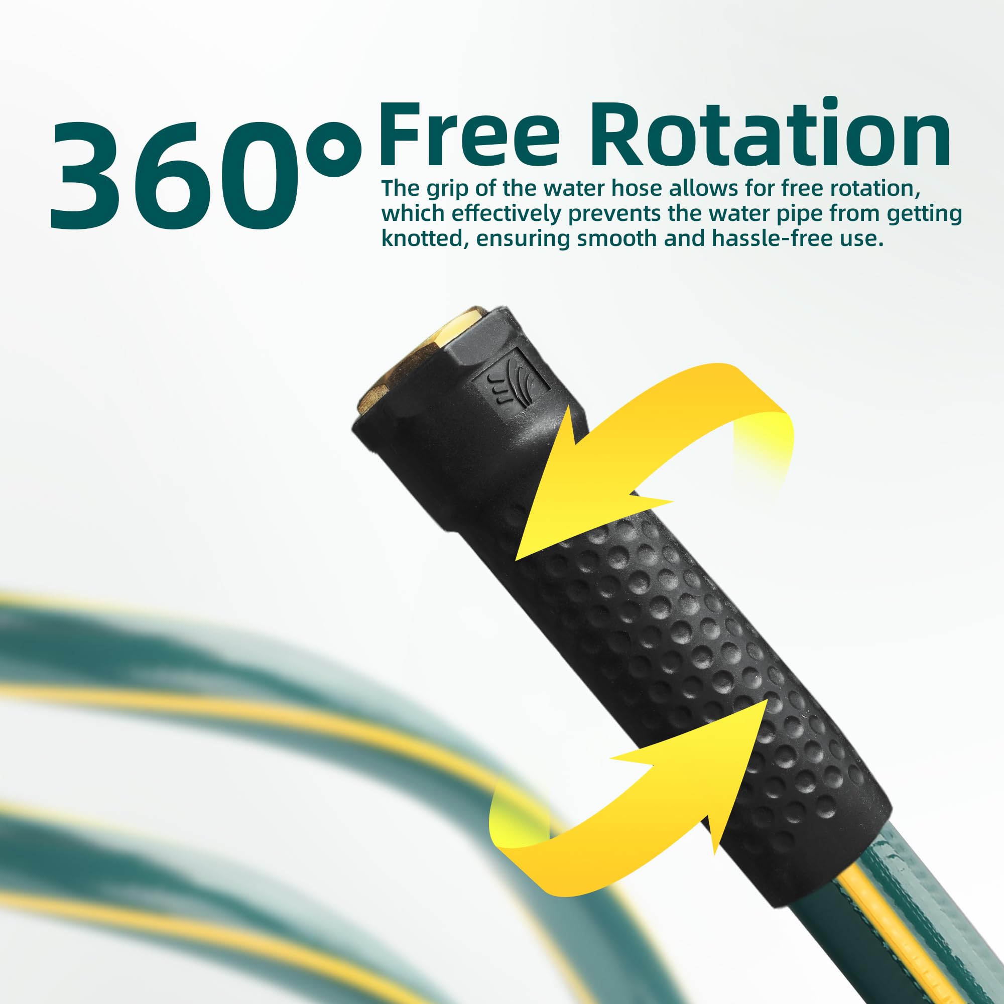 Solution4Patio hose coiled flat for easy storage after use.