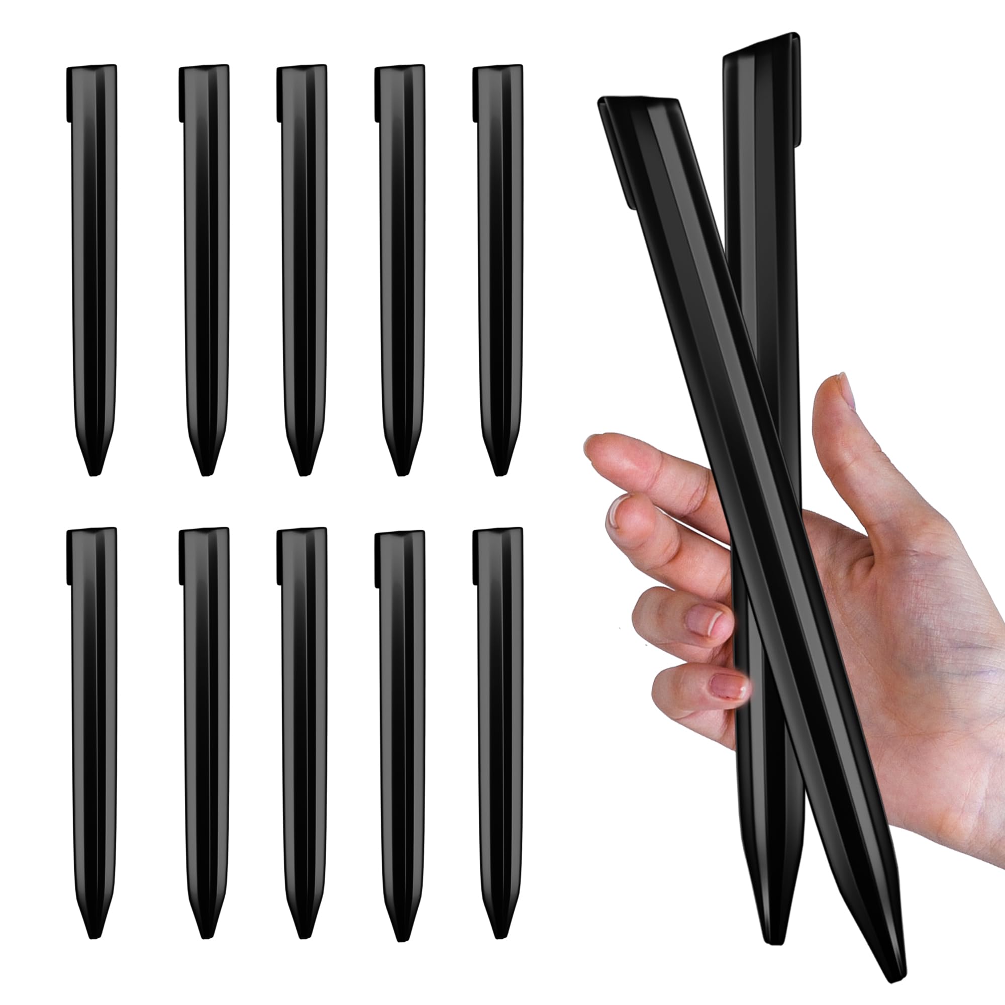 Solution4Patio metal edging stakes curve top for stable garden edge boundaries