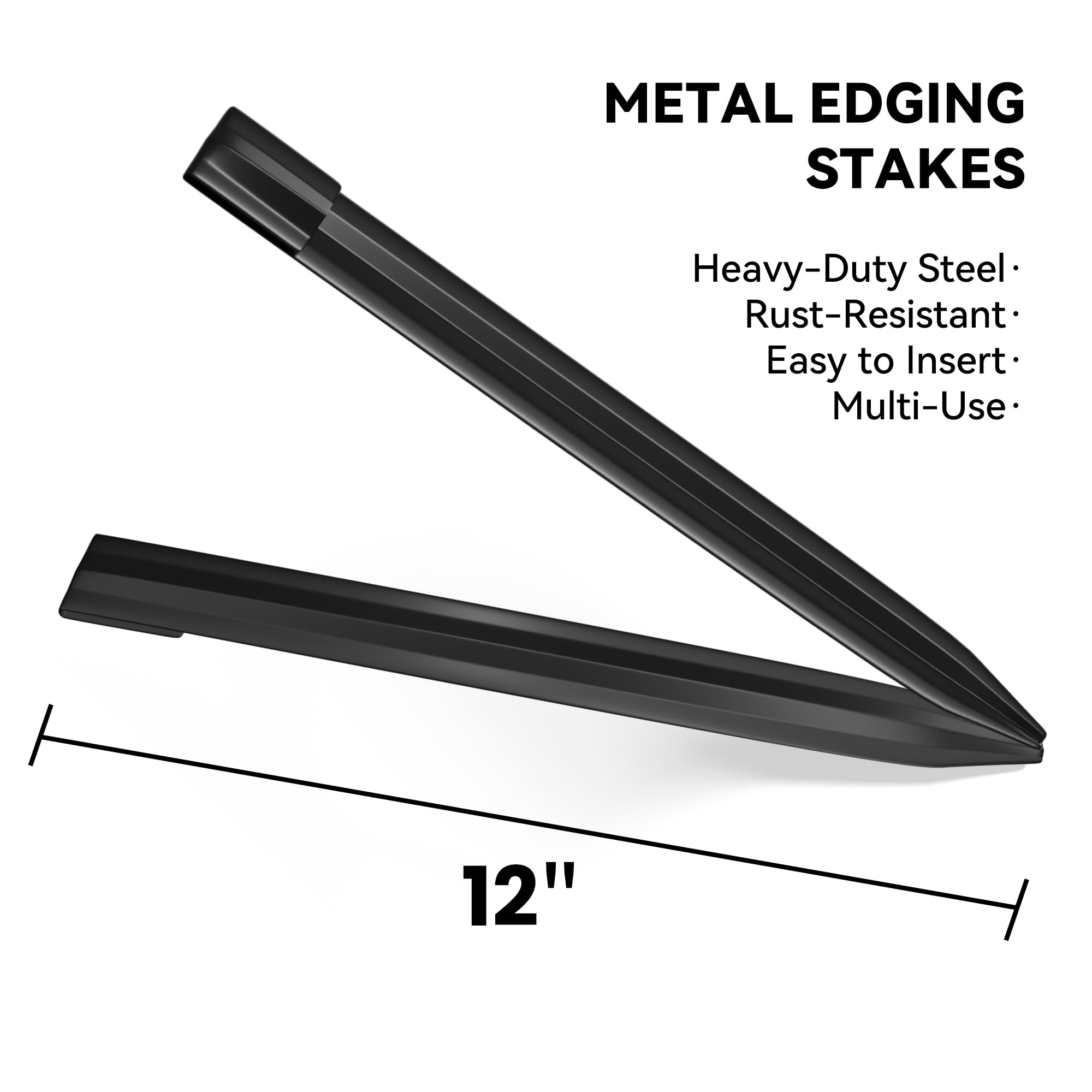 Solution4Patio edging stakes reinforcing rib adds rigidity