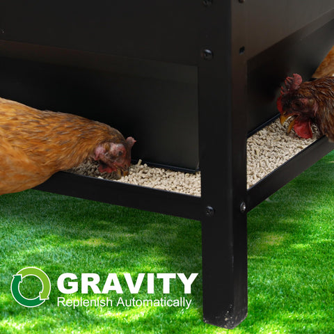 Solution4Patio raised feeding stand for comfortable posture