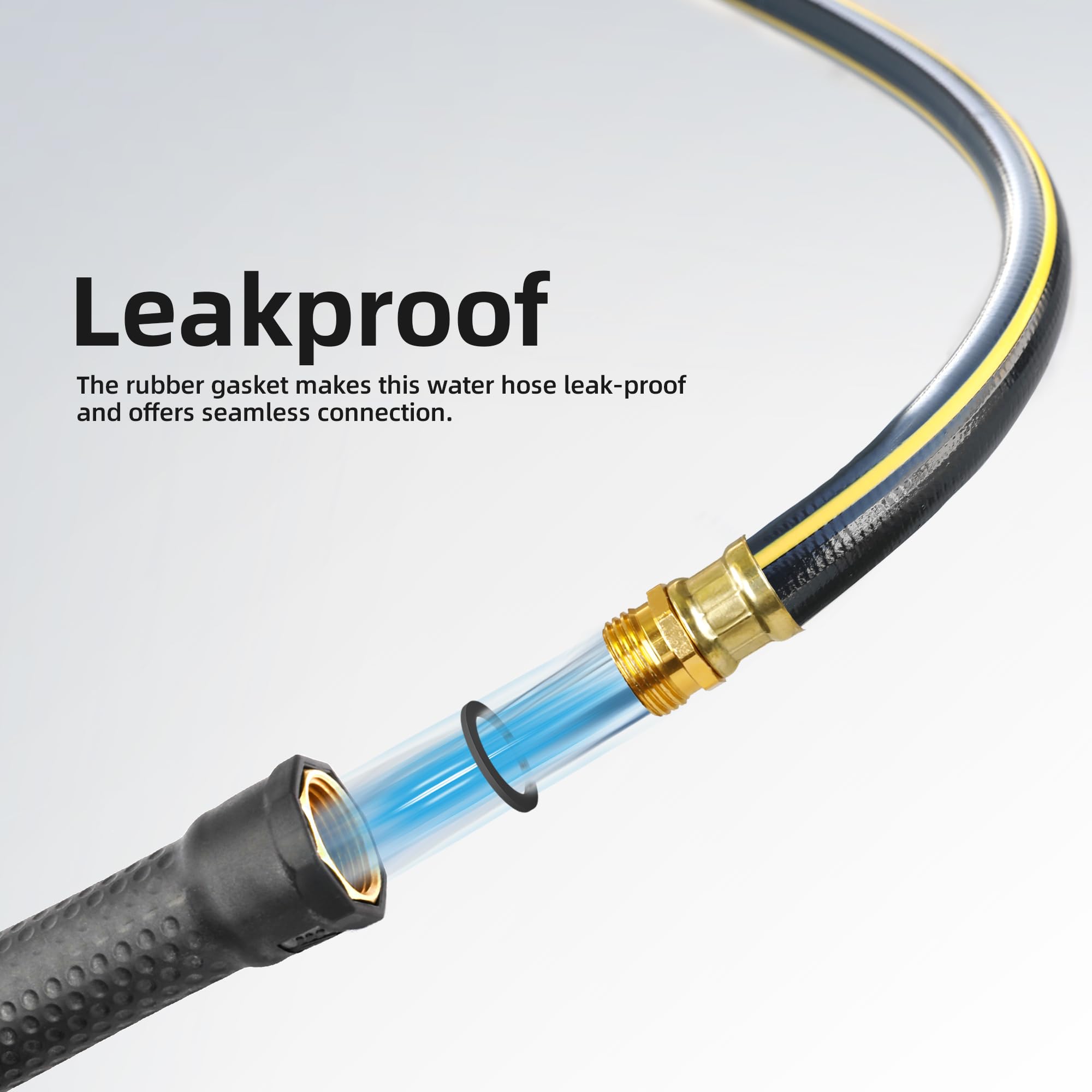 Solution4Patio ultra-flexible lightweight hose enables easy maneuvering.
