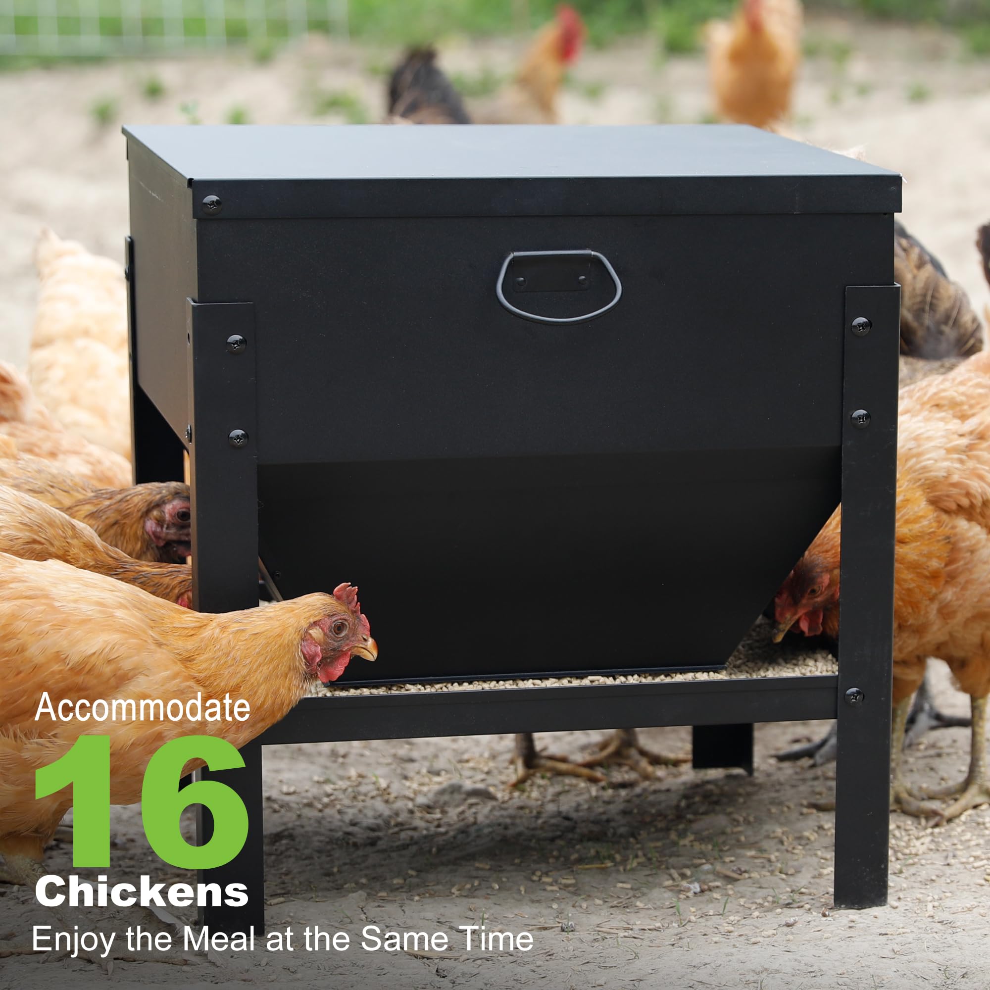 Solution4Patio waterproof lid protects feed from rain and moisture