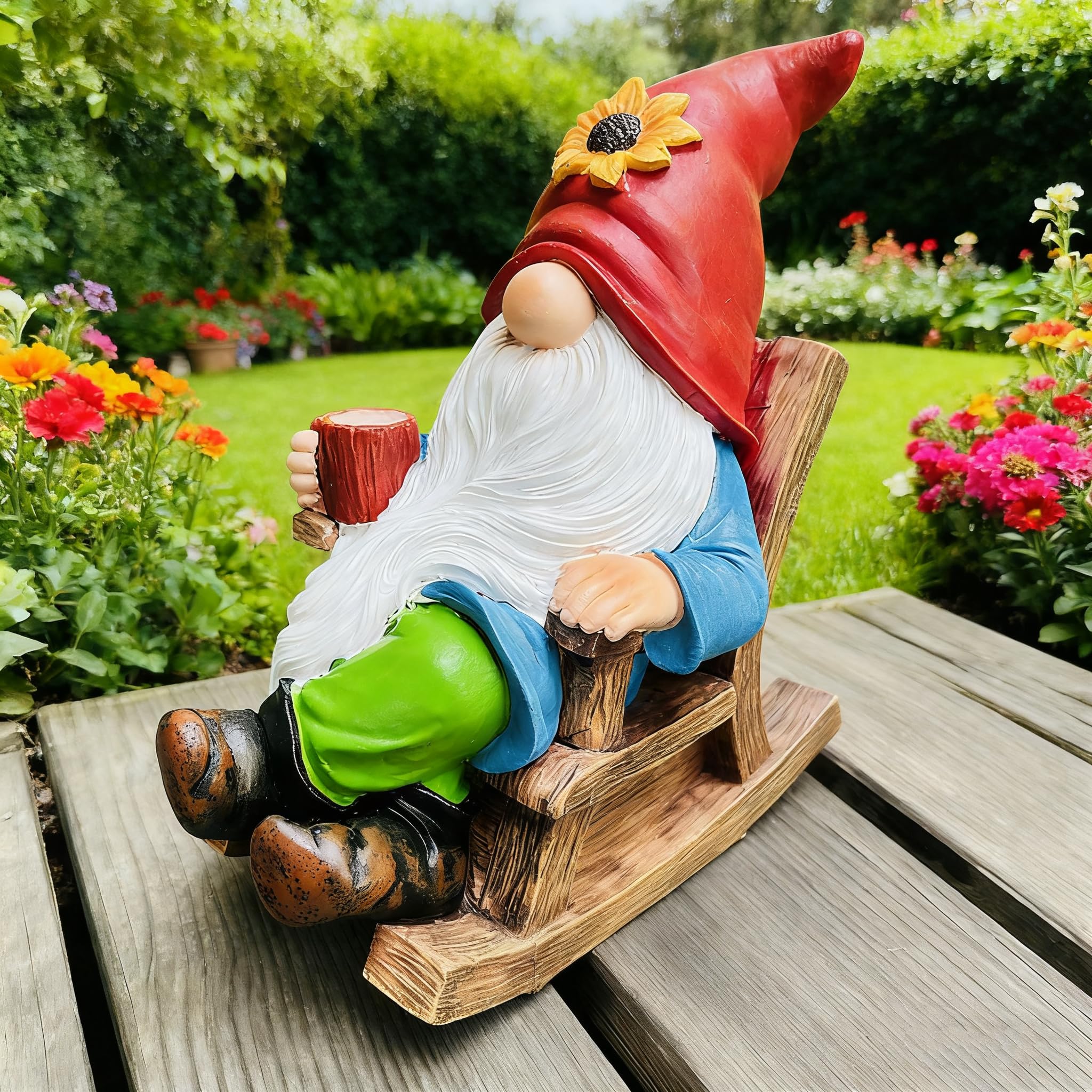 Somdzono gift-ready gnome statue ideal for moms and grandmothers