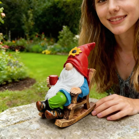 Somdzono gnome statue suitable for indoor nooks and shelves