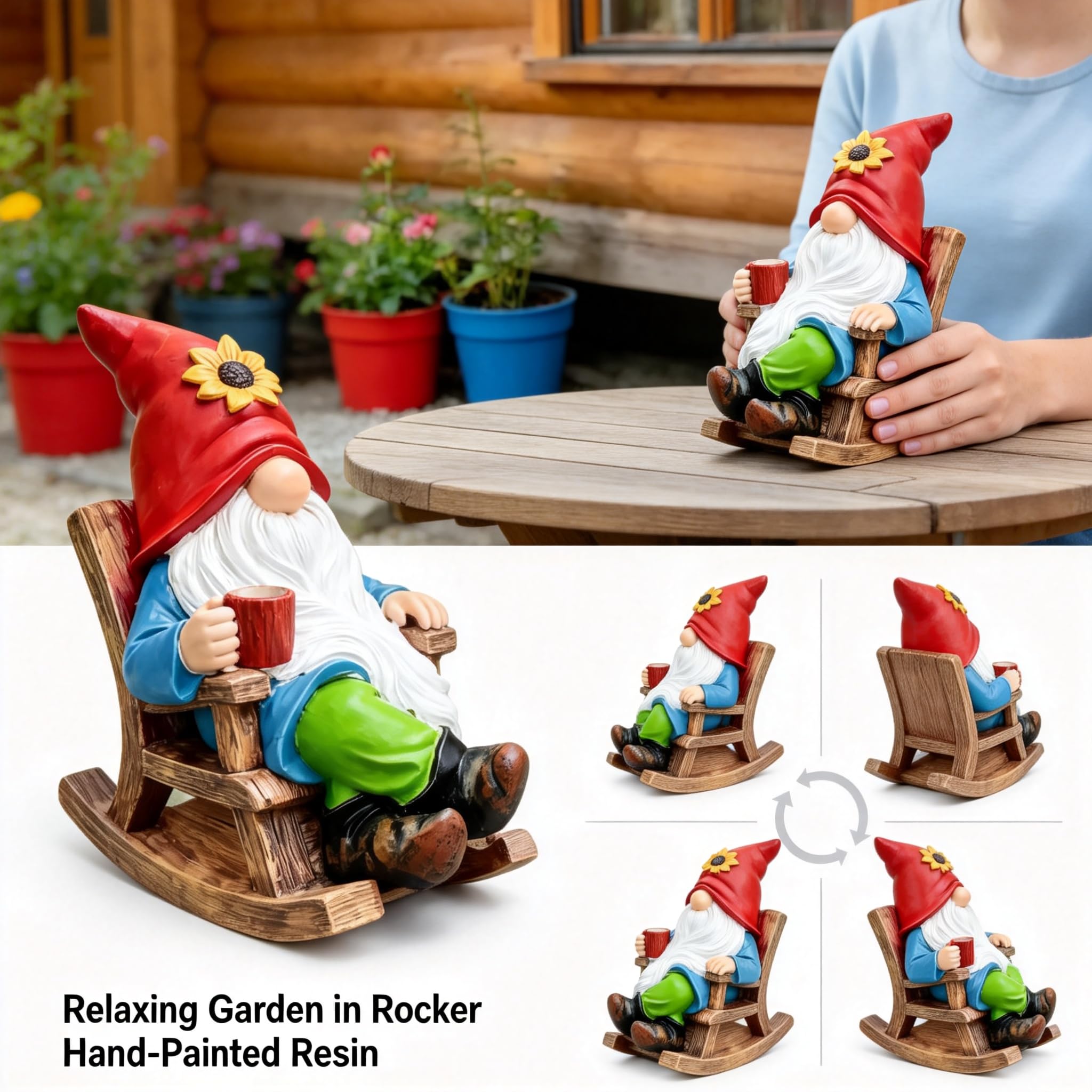 Somdzono weatherproof gnome decor designed for outdoor durability