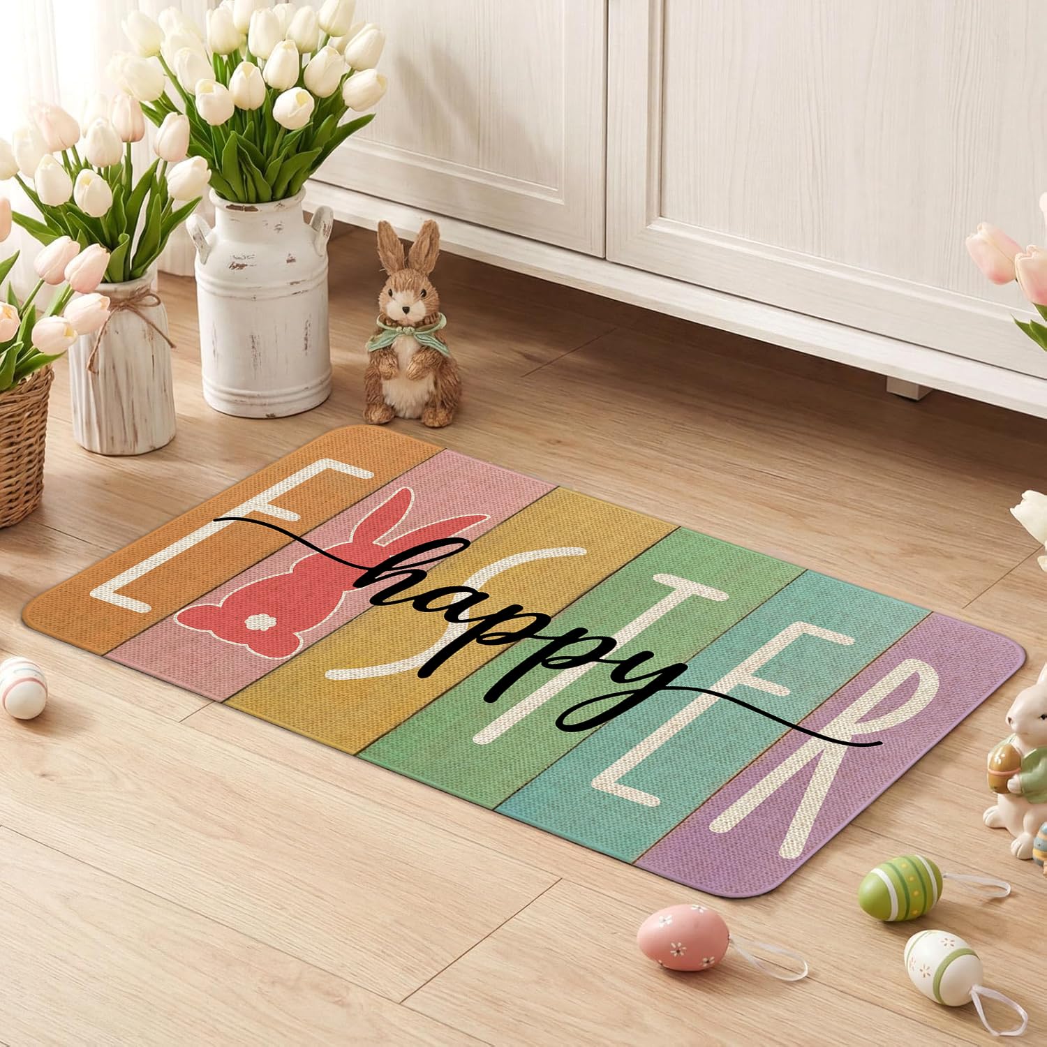 Sonalied Easter mat for indoor or outdoor use.
