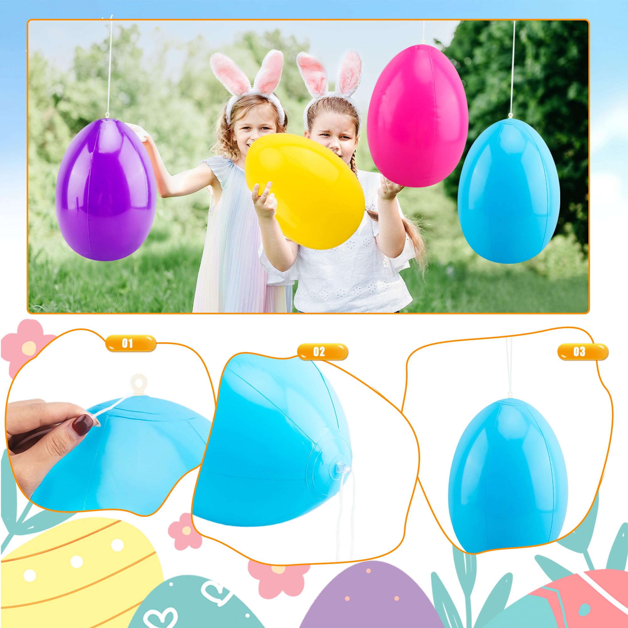 Sonarun colorful Easter eggs brighten porches, lawns, and outdoor spaces.