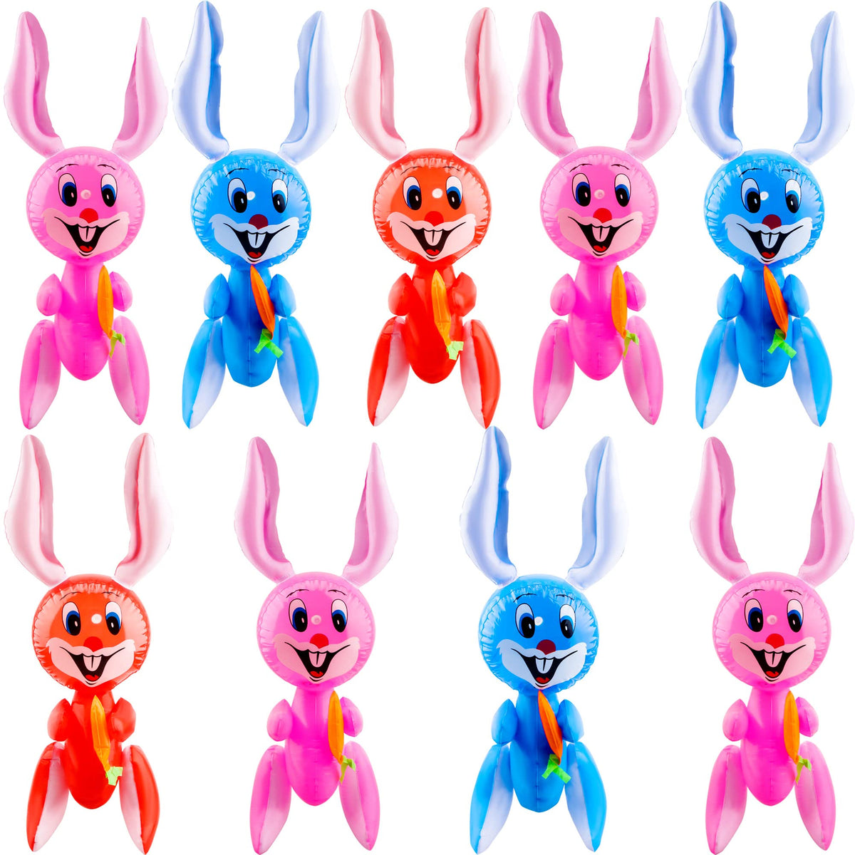 Sonarun 23in blue Easter bunny inflated for vibrant home decor and festive fun.