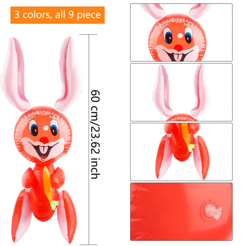 Sonarun 23in blue Easter bunny on porch or garden decor, eye-catching.