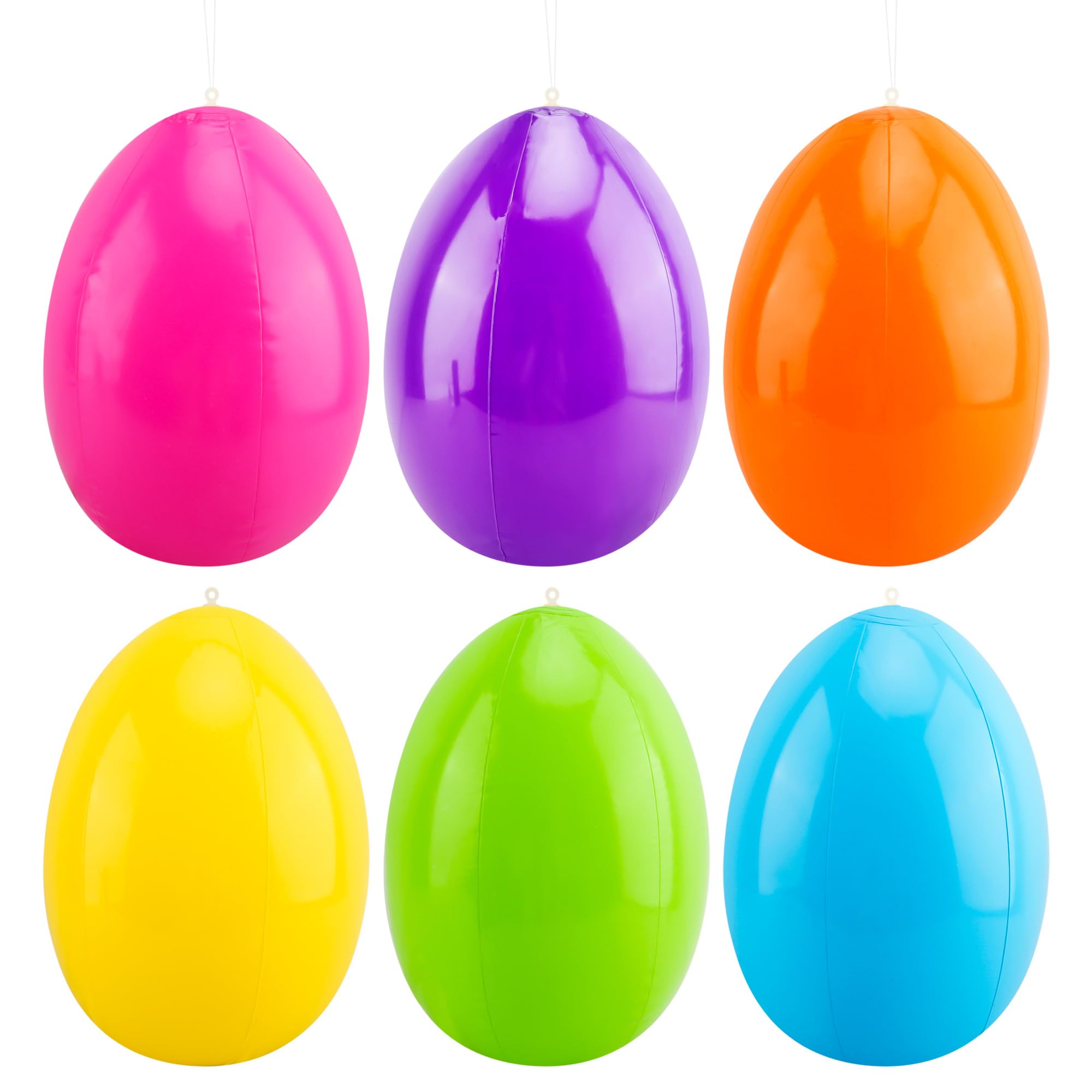 Sonarun inflatable Easter eggs six-pack for durable yard decoration and bright festivity.