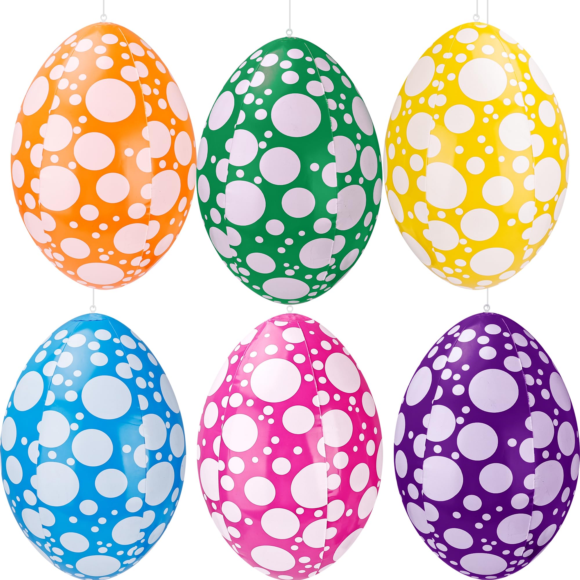 Sonarun 16-inch blue dot-pattern Easter egg for bright indoor displays