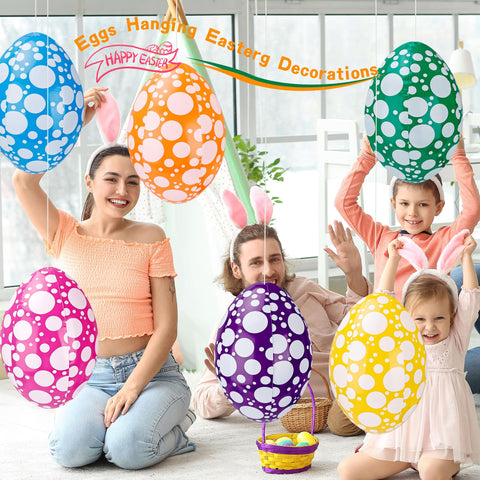Sonarun orange dot-pattern Easter egg for spring celebrations