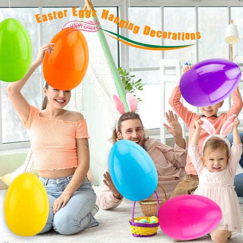 Sonarun orange inflatable Easter eggs add bright color to lawn celebrations
