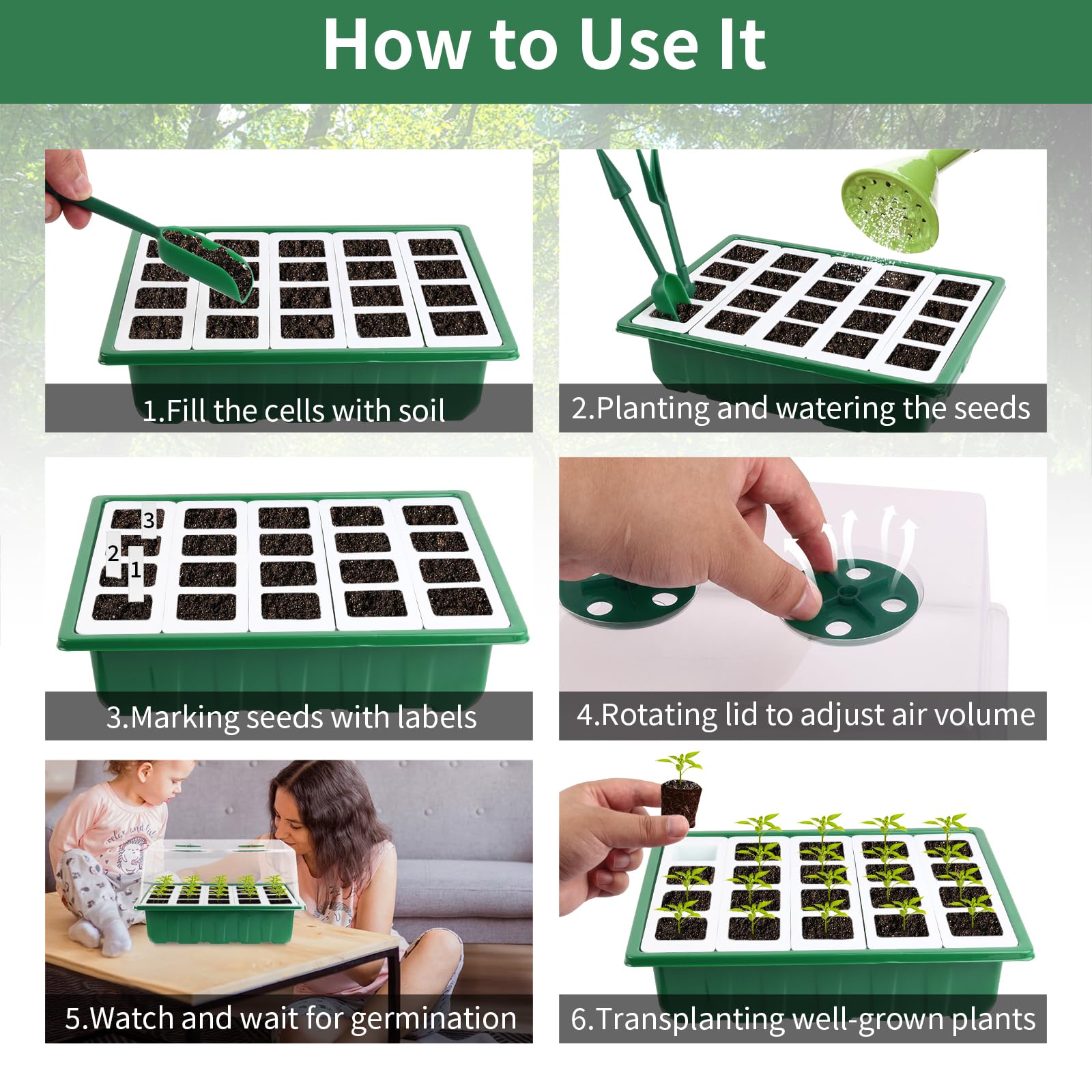 Sondiko BPA-free eco-friendly trays stay reusable and safe for gardens