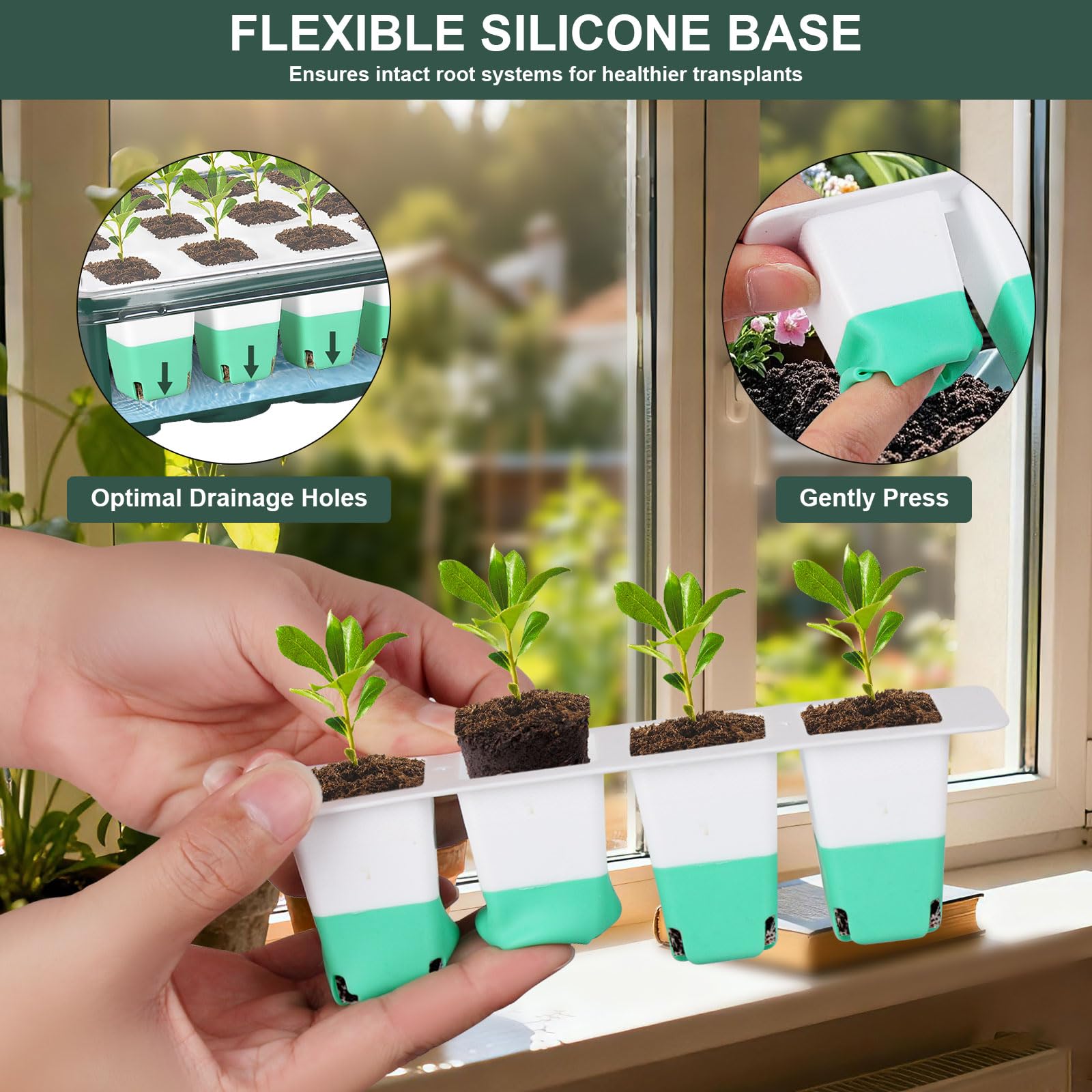 Sondiko humidity dome with vents helps regulate moisture for steady germination.