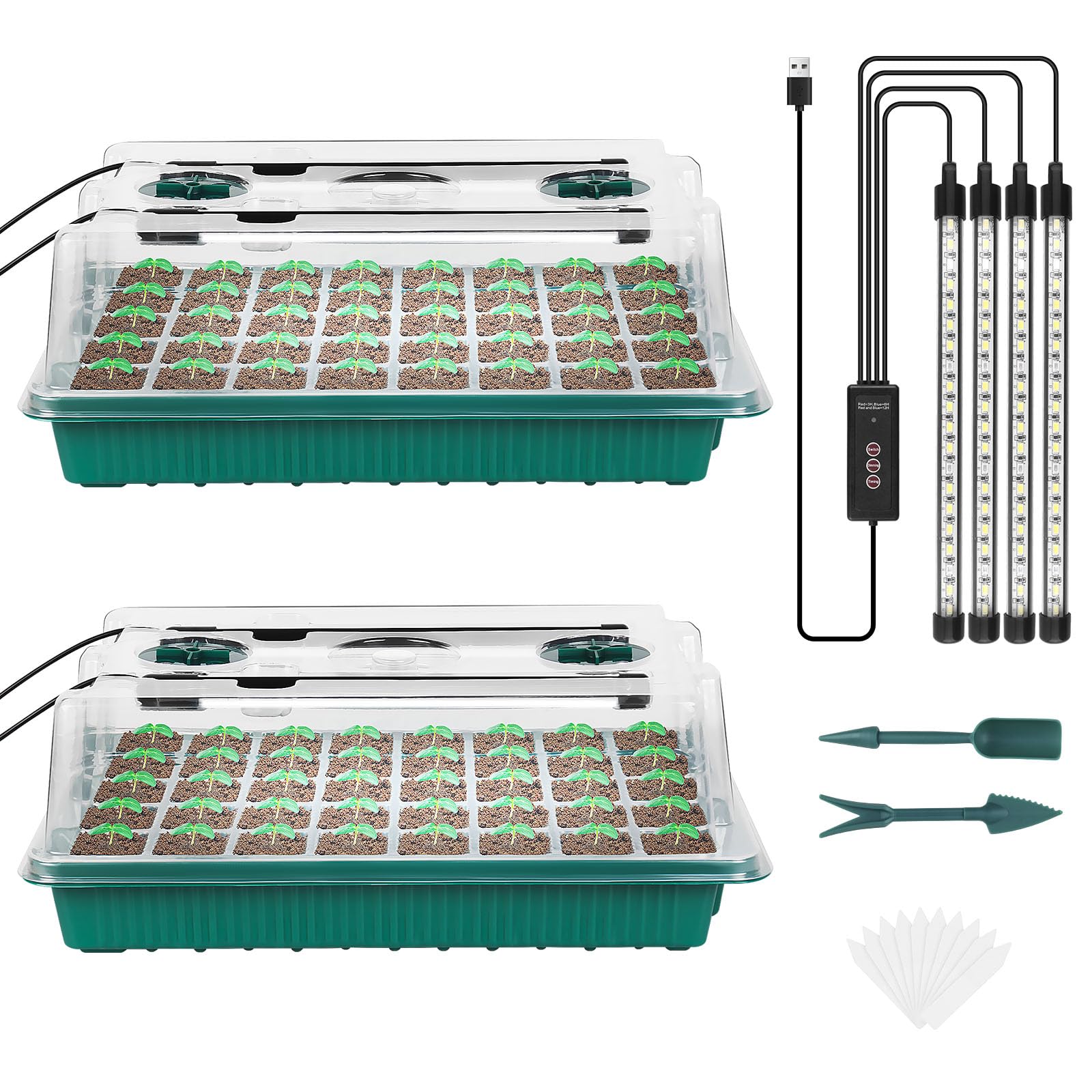 Sondiko seed starter tray 80 cells for robust indoor germination.