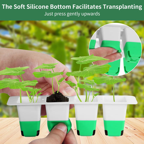 Sondiko soft silicone base eases transplanting with intact roots and soil