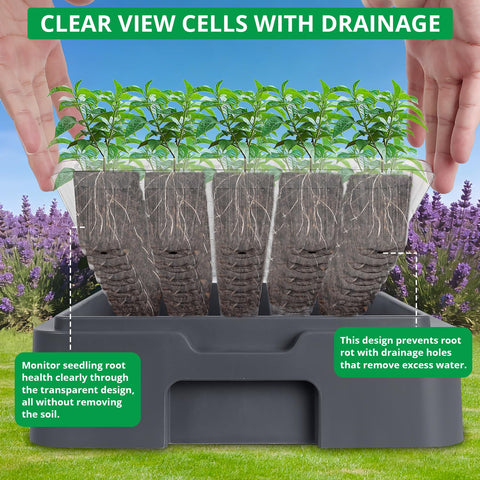 Temperature display panel on Sondiko seed starter for easy climate monitoring