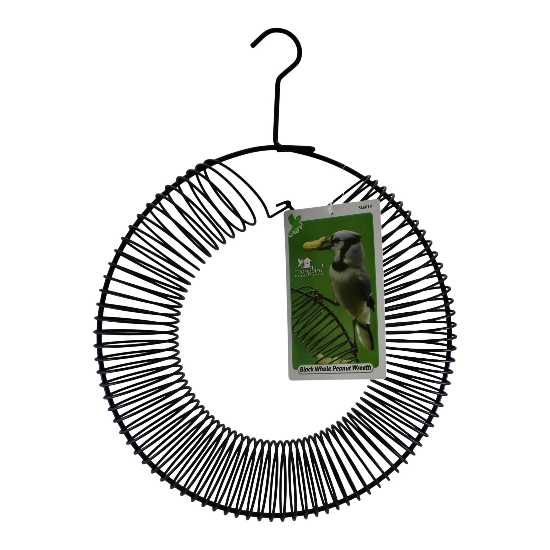 Songbird Essentials spiral-wire design slows peanut removal for longer wildlife visits.