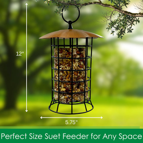 Songbird Essentials suet log grid loading image showing food capacity