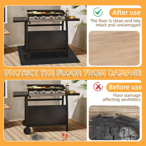 SONGC under grill mat 60x48 deck protection for outdoor patios.