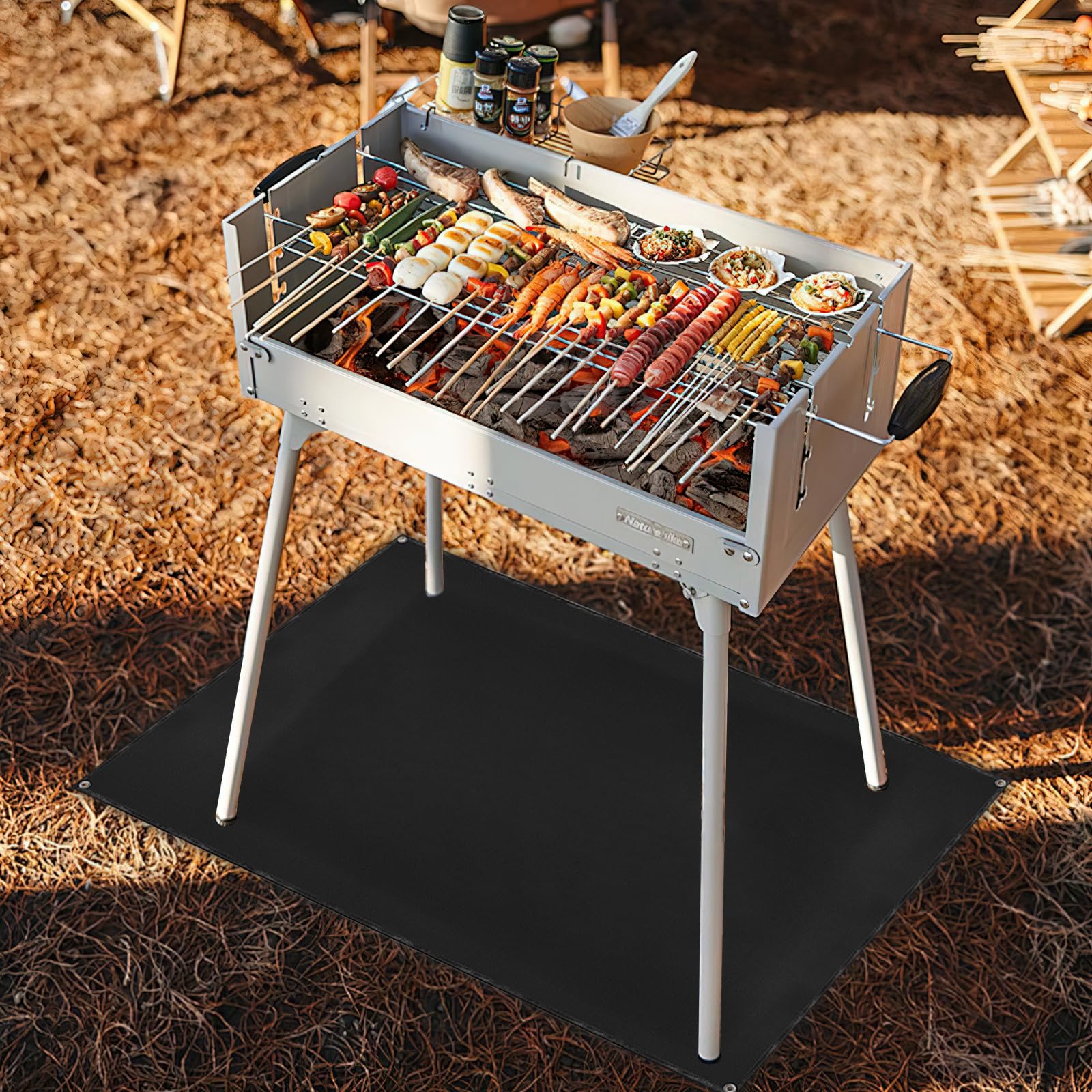 SONGC under grill mat 60x48 oversized coverage for grills.