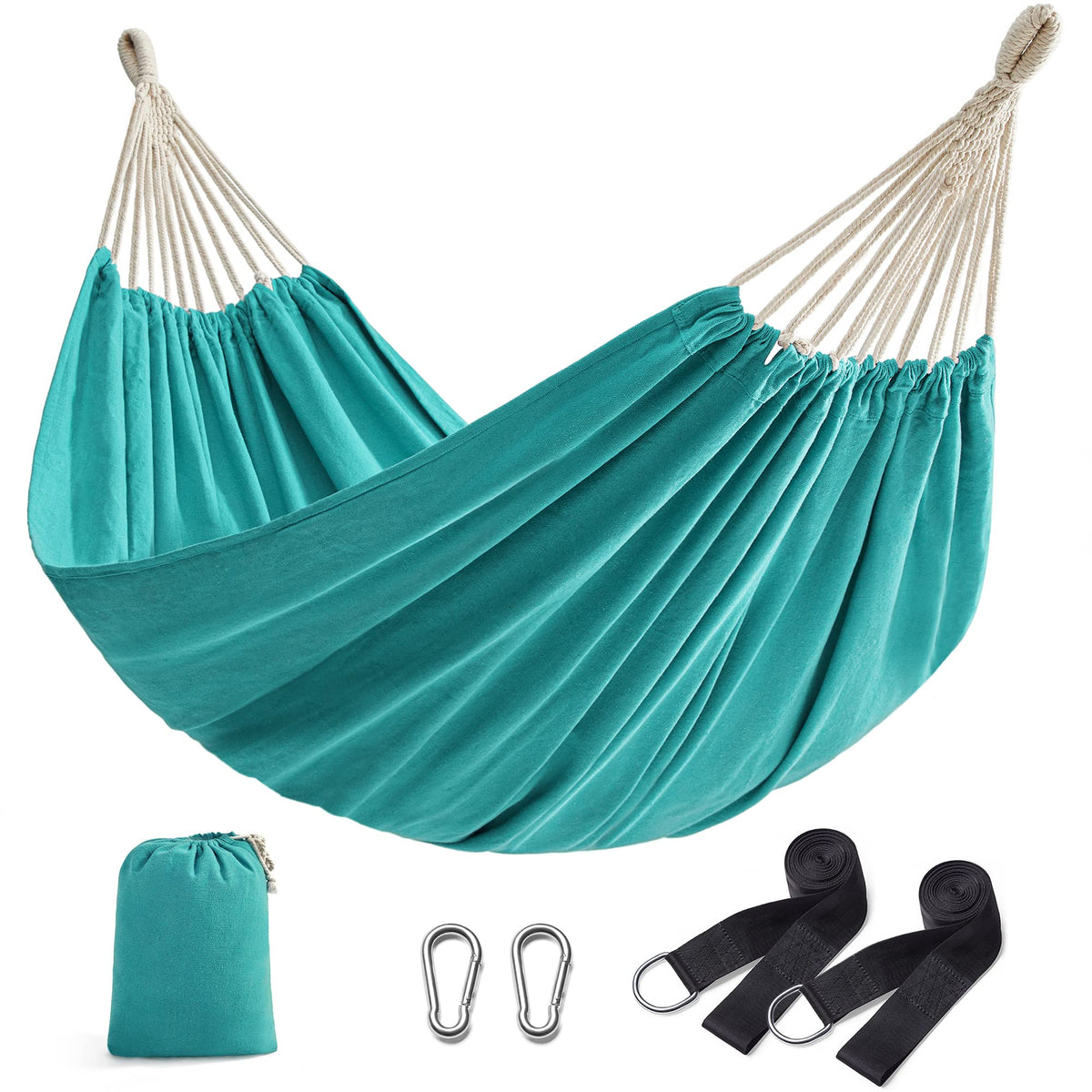 Songmics double hammock packed in carry bag for easy transport